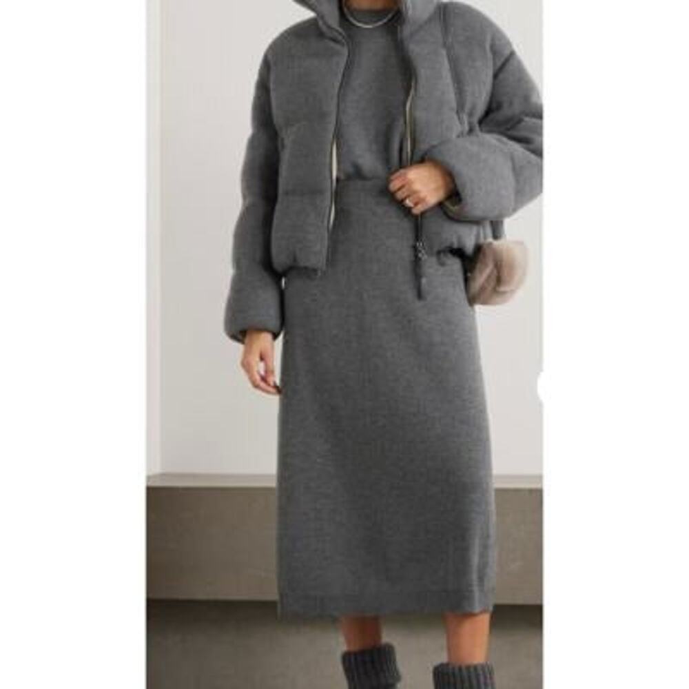 Brunello Cucinelli Midi Wool/Cashmere a-line Skirt NWT SZ XS - Picture 1 of 7
